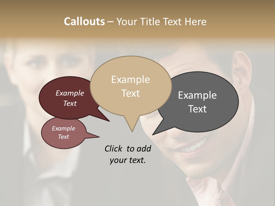 Face Smiling Leadership PowerPoint Template