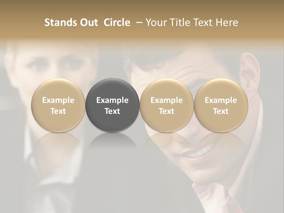 Face Smiling Leadership PowerPoint Template