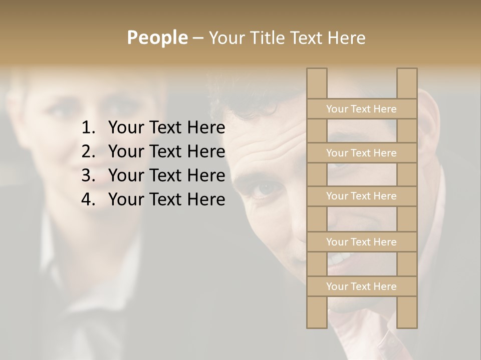 Face Smiling Leadership PowerPoint Template