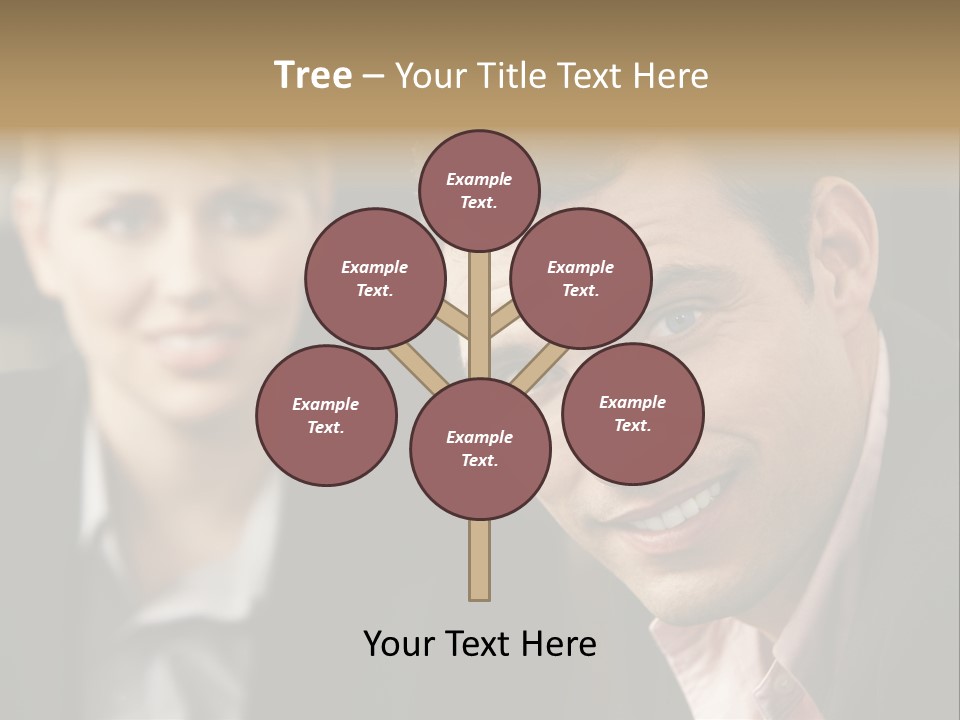 Face Smiling Leadership PowerPoint Template