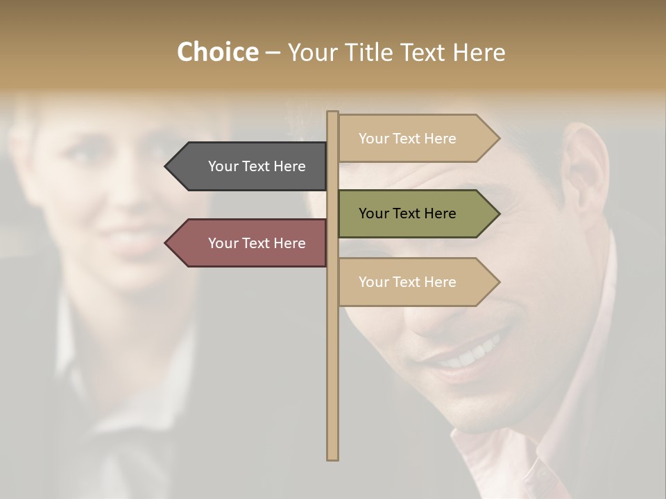 Face Smiling Leadership PowerPoint Template