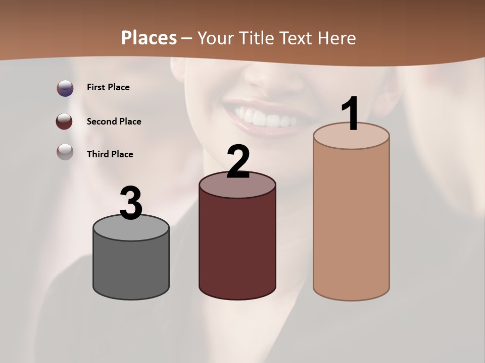 Smiling Female Young PowerPoint Template