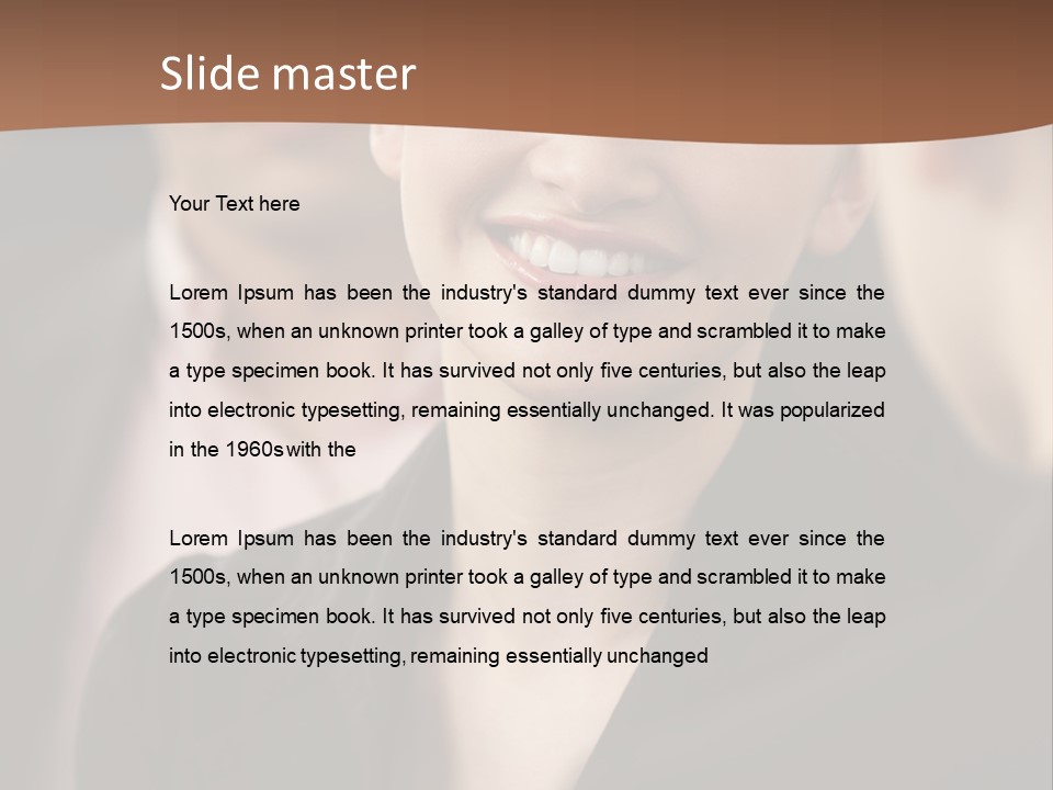 Smiling Female Young PowerPoint Template