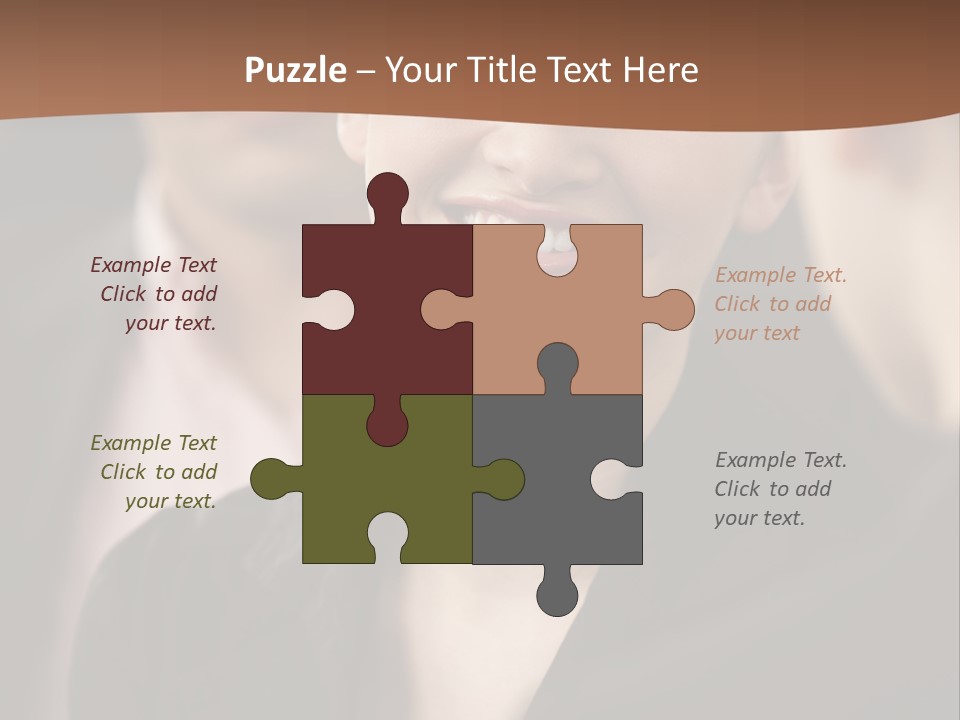 Smiling Female Young PowerPoint Template