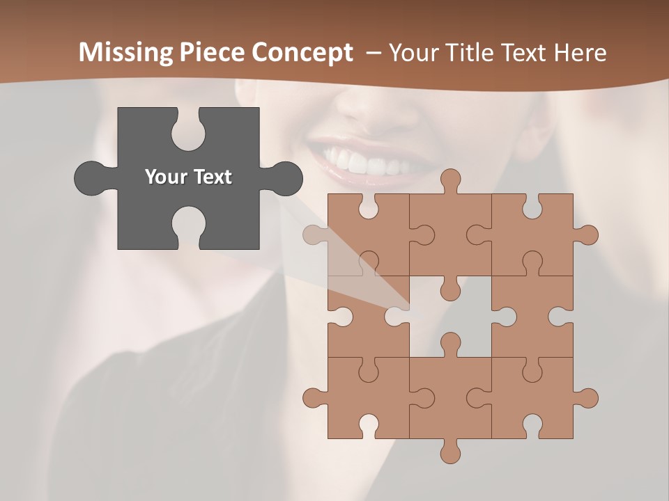 Smiling Female Young PowerPoint Template