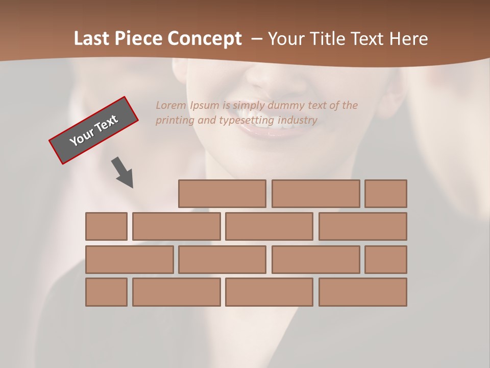 Smiling Female Young PowerPoint Template