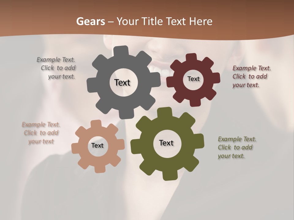 Smiling Female Young PowerPoint Template