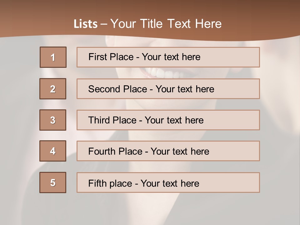 Smiling Female Young PowerPoint Template