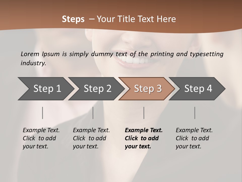 Smiling Female Young PowerPoint Template