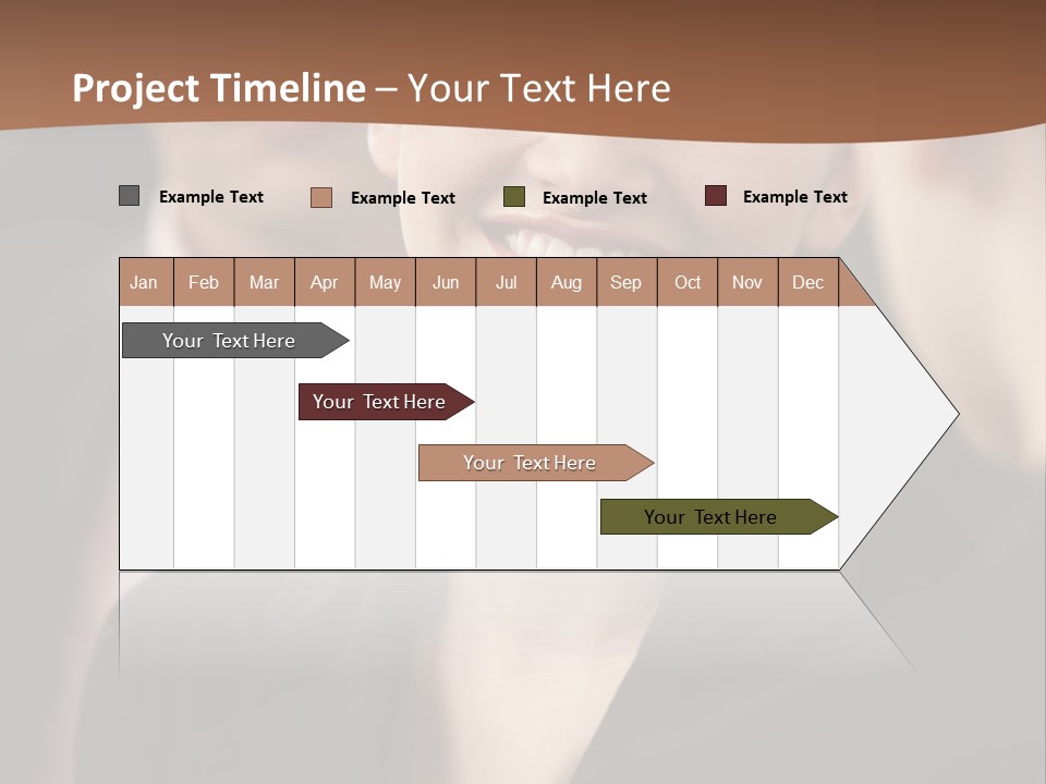 Smiling Female Young PowerPoint Template