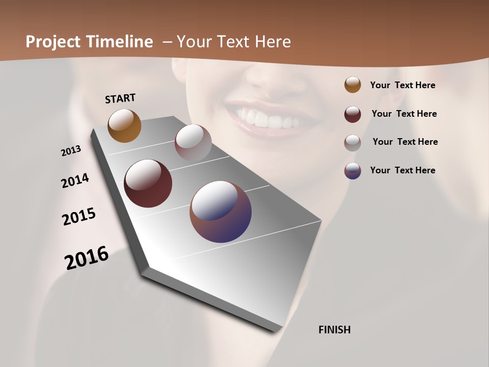 Smiling Female Young PowerPoint Template