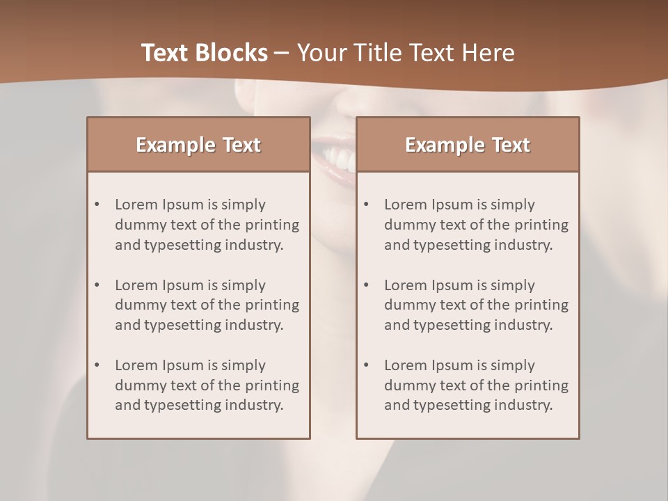 Smiling Female Young PowerPoint Template