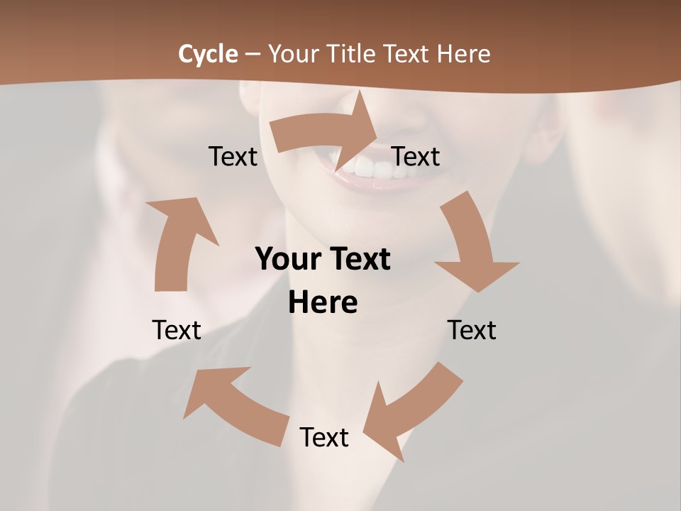 Smiling Female Young PowerPoint Template