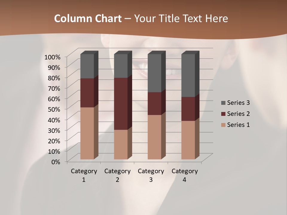 Smiling Female Young PowerPoint Template