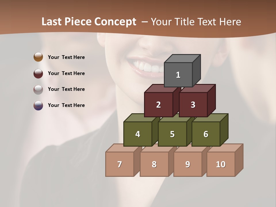Smiling Female Young PowerPoint Template