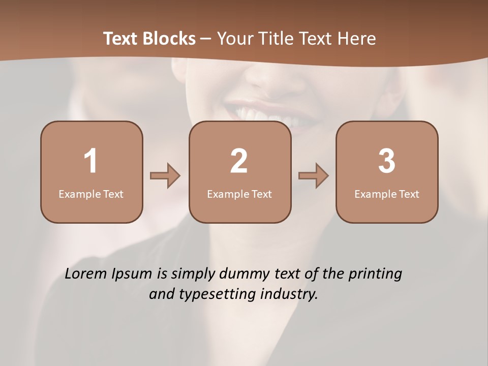 Smiling Female Young PowerPoint Template