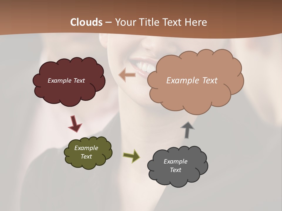 Smiling Female Young PowerPoint Template