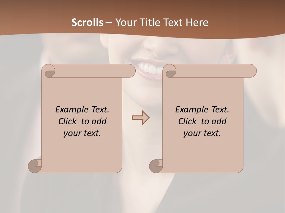 Smiling Female Young PowerPoint Template
