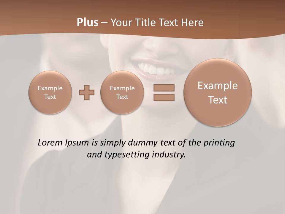 Smiling Female Young PowerPoint Template
