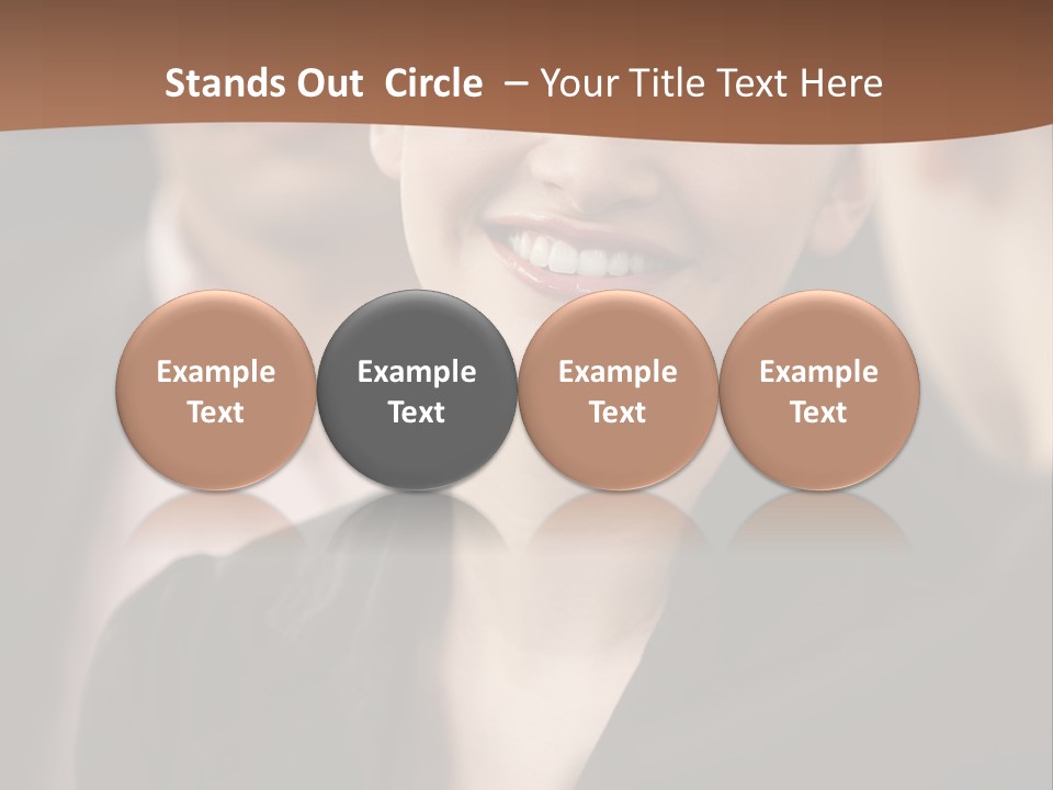 Smiling Female Young PowerPoint Template
