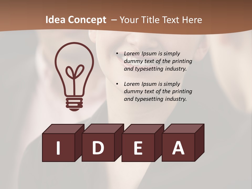 Smiling Female Young PowerPoint Template