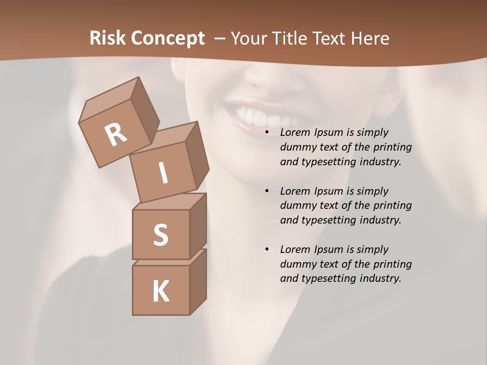 Smiling Female Young PowerPoint Template