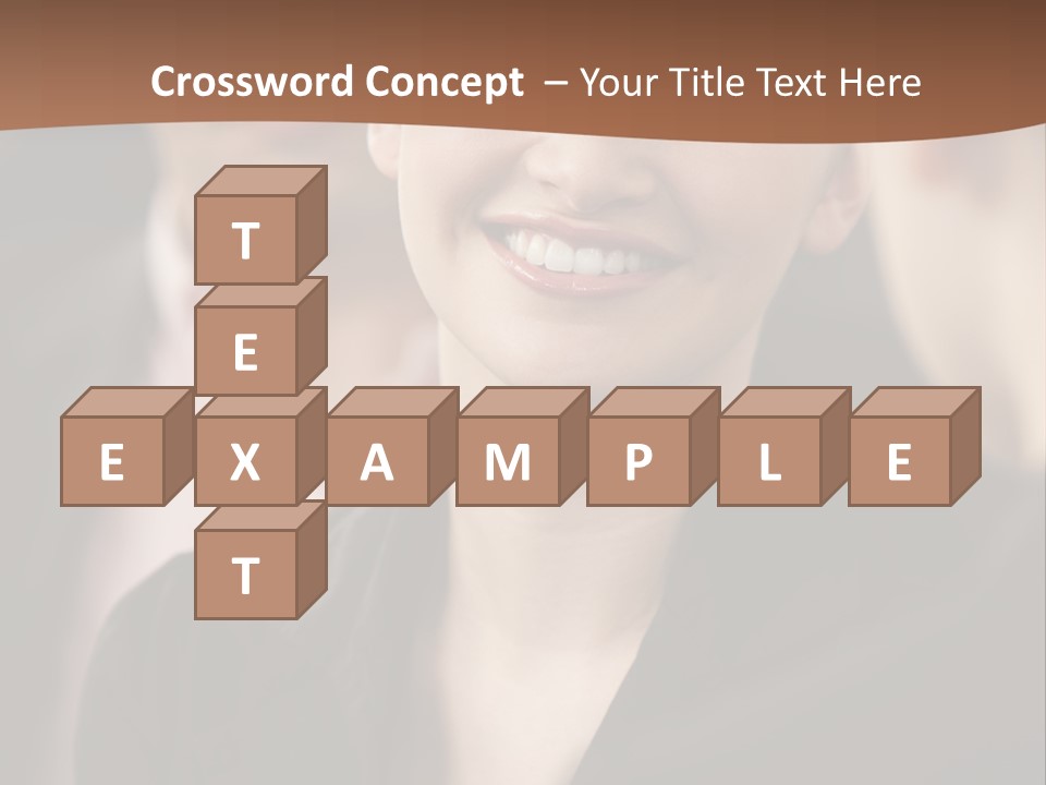 Smiling Female Young PowerPoint Template