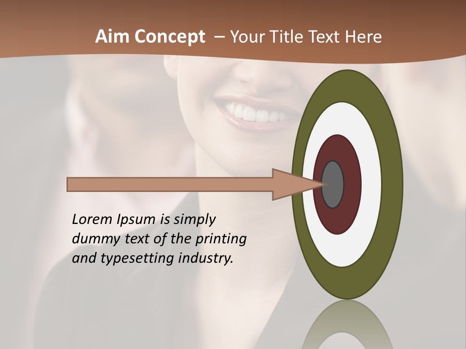 Smiling Female Young PowerPoint Template