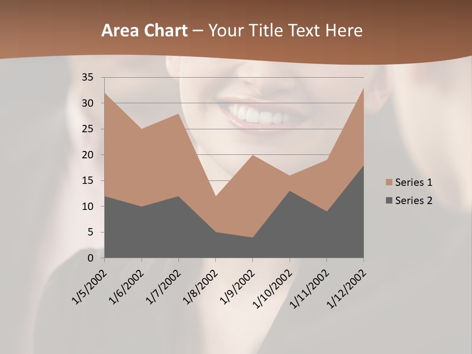 Smiling Female Young PowerPoint Template
