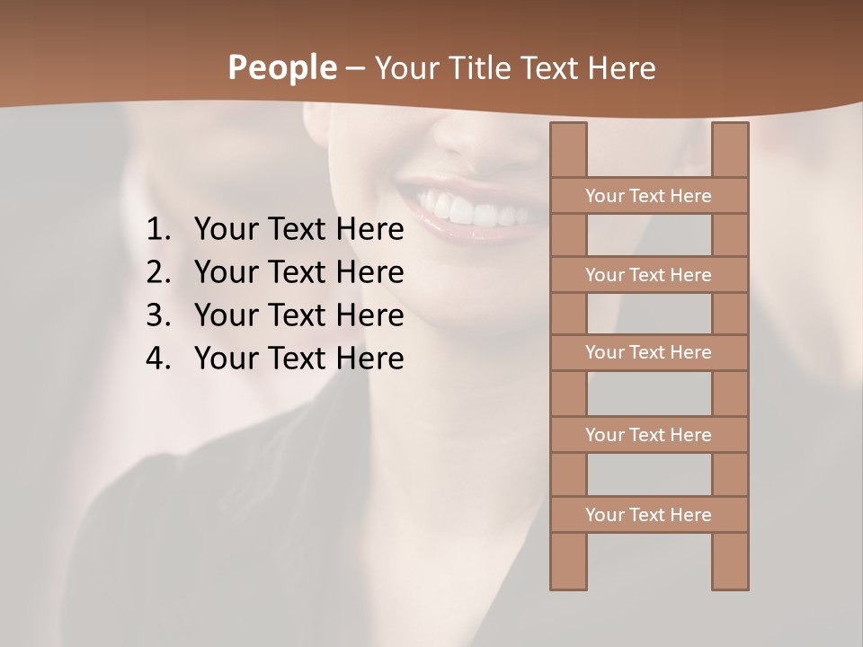Smiling Female Young PowerPoint Template