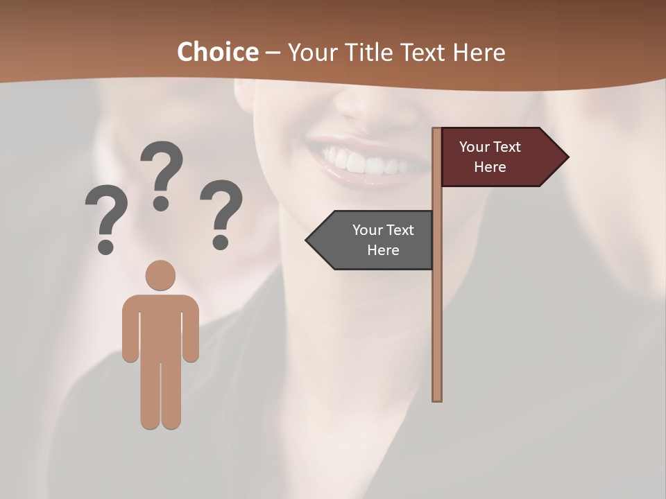 Smiling Female Young PowerPoint Template