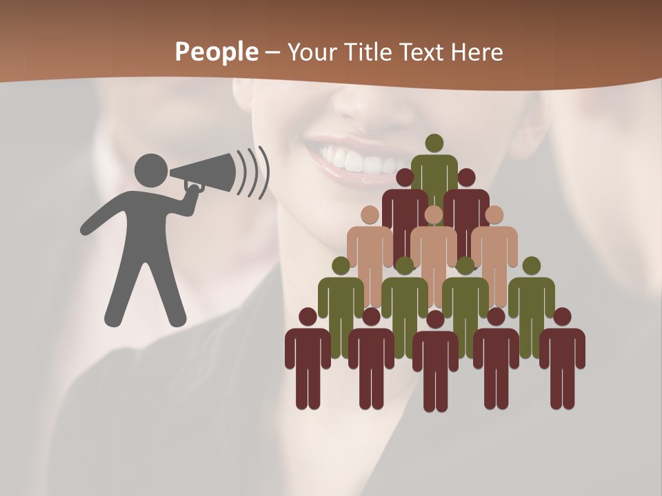 Smiling Female Young PowerPoint Template