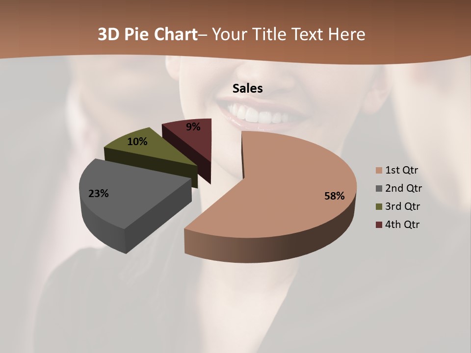 Smiling Female Young PowerPoint Template