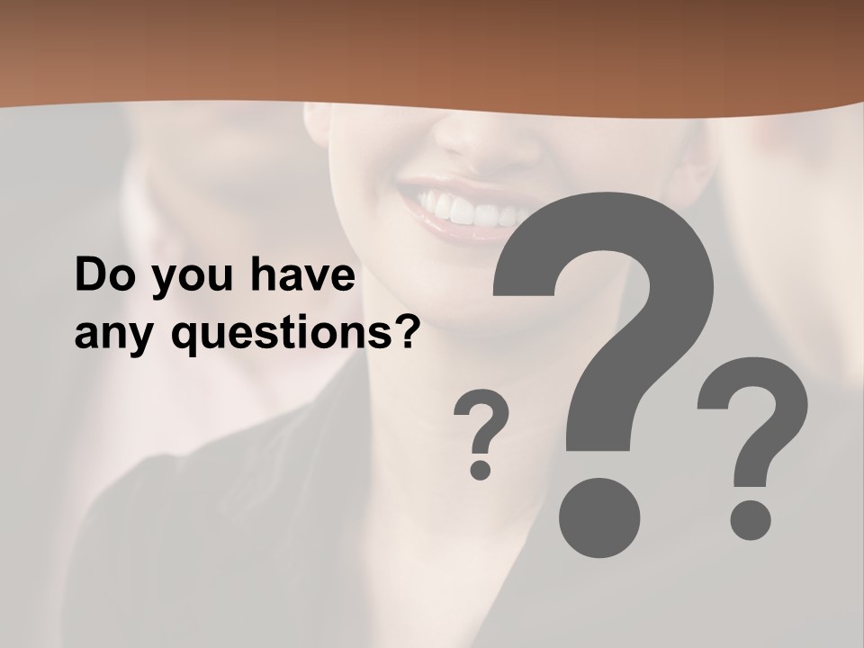 Smiling Female Young PowerPoint Template