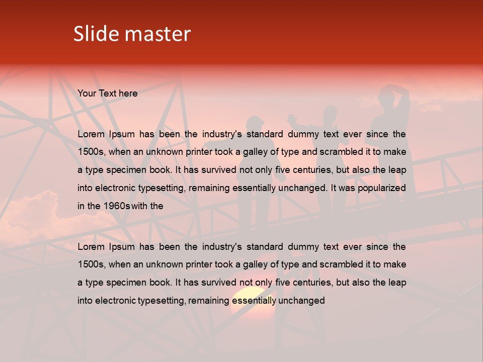 Worker Silhouette Fuel PowerPoint Template