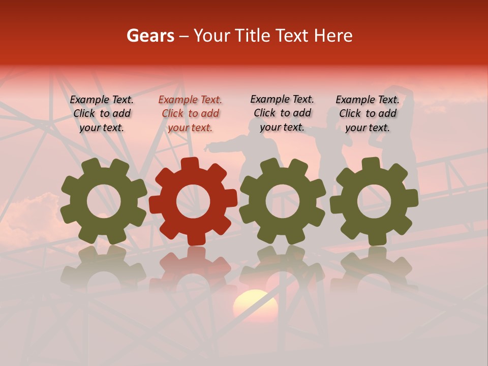 Worker Silhouette Fuel PowerPoint Template