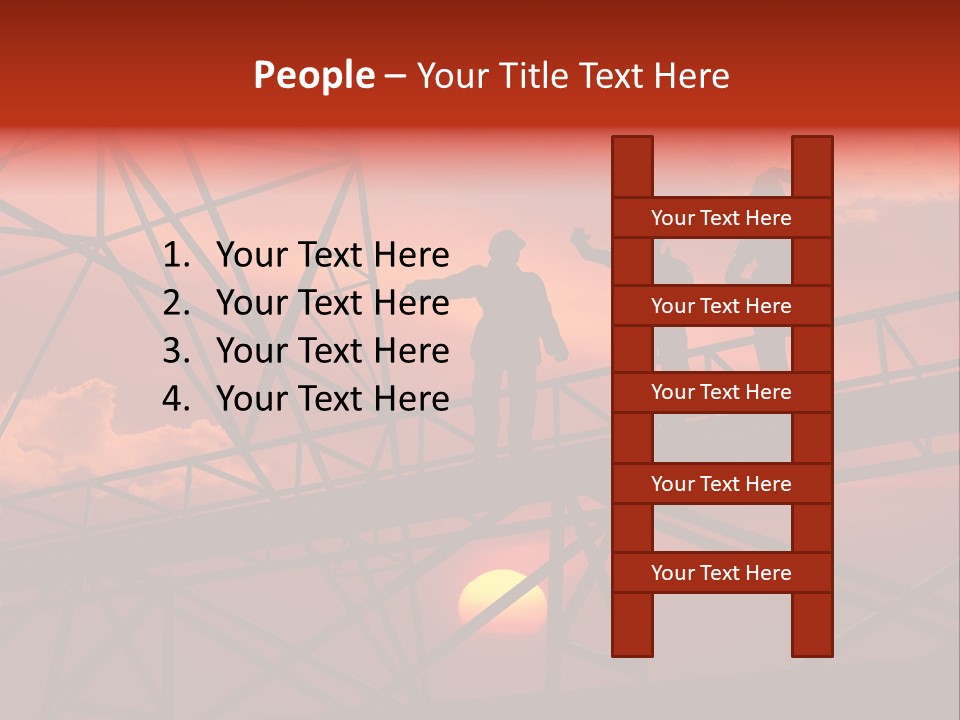 Worker Silhouette Fuel PowerPoint Template