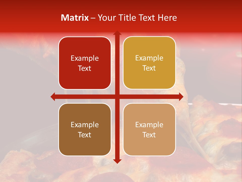 Isolated Melted Pizza PowerPoint Template