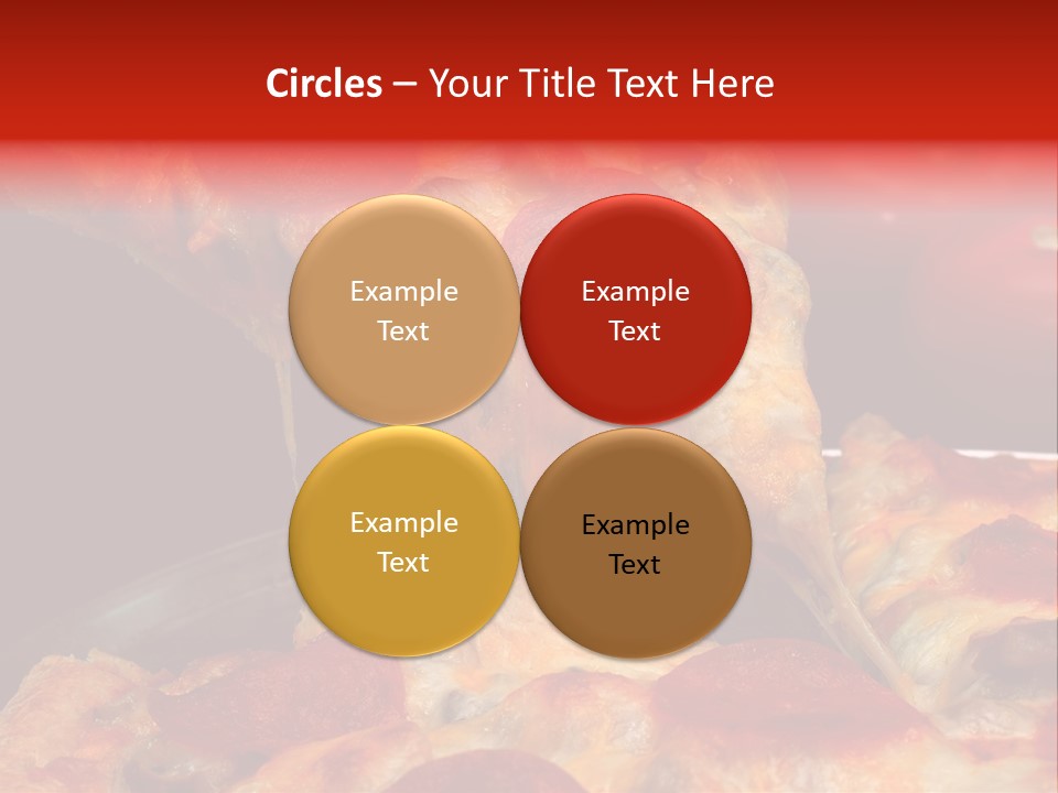 Isolated Melted Pizza PowerPoint Template