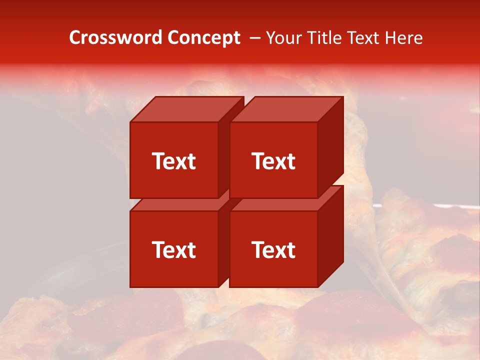 Isolated Melted Pizza PowerPoint Template