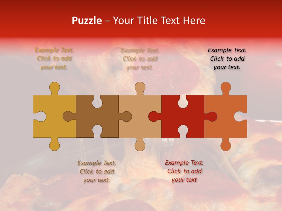 Isolated Melted Pizza PowerPoint Template