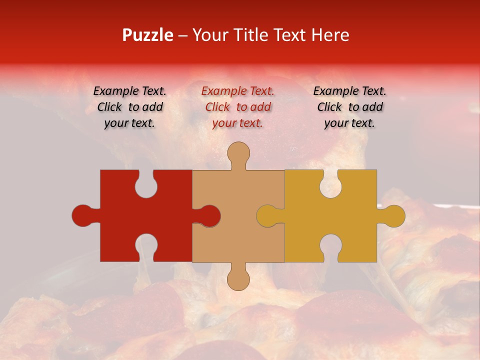 Isolated Melted Pizza PowerPoint Template