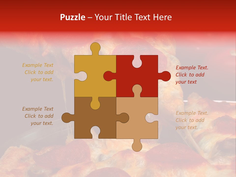 Isolated Melted Pizza PowerPoint Template