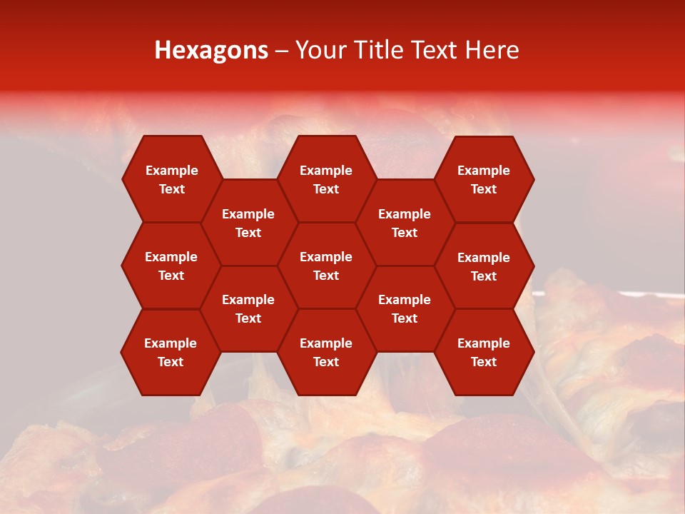 Isolated Melted Pizza PowerPoint Template