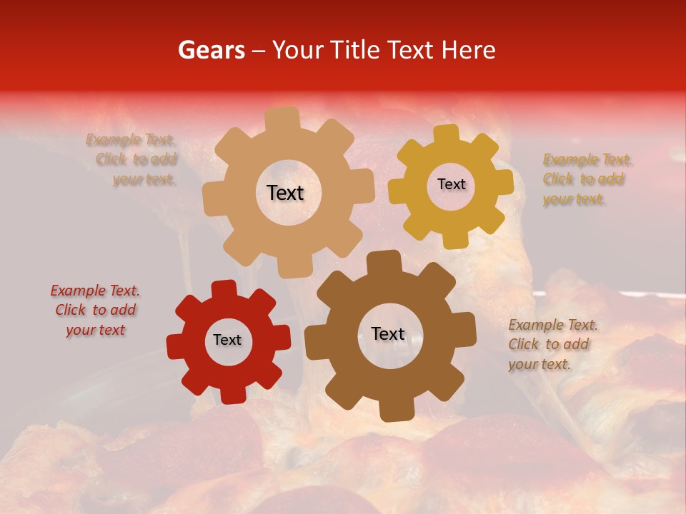 Isolated Melted Pizza PowerPoint Template