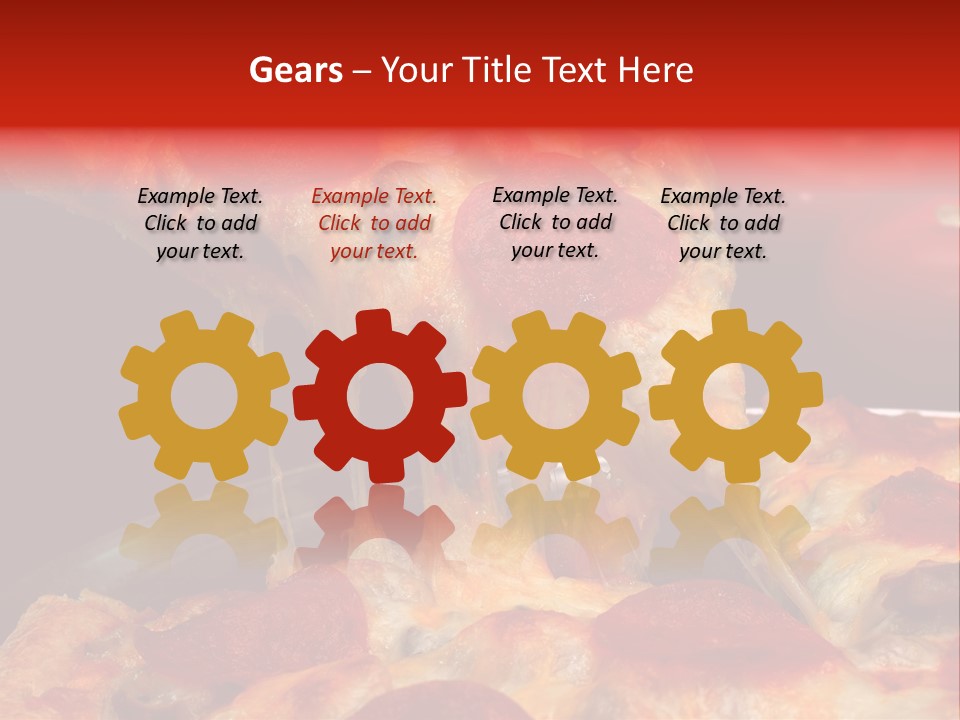 Isolated Melted Pizza PowerPoint Template