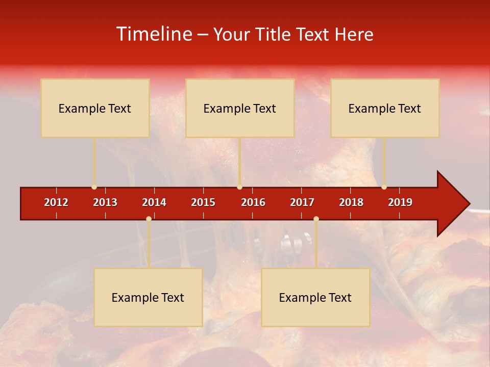 Isolated Melted Pizza PowerPoint Template