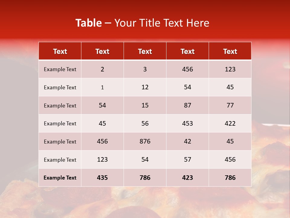 Isolated Melted Pizza PowerPoint Template