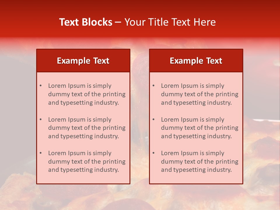 Isolated Melted Pizza PowerPoint Template