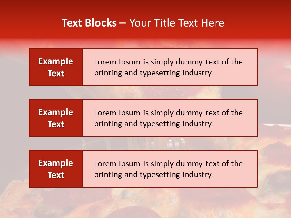 Isolated Melted Pizza PowerPoint Template